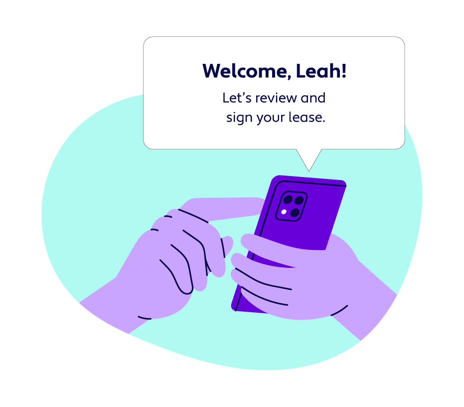 Welcome, Leah! Let's review and sign your lease