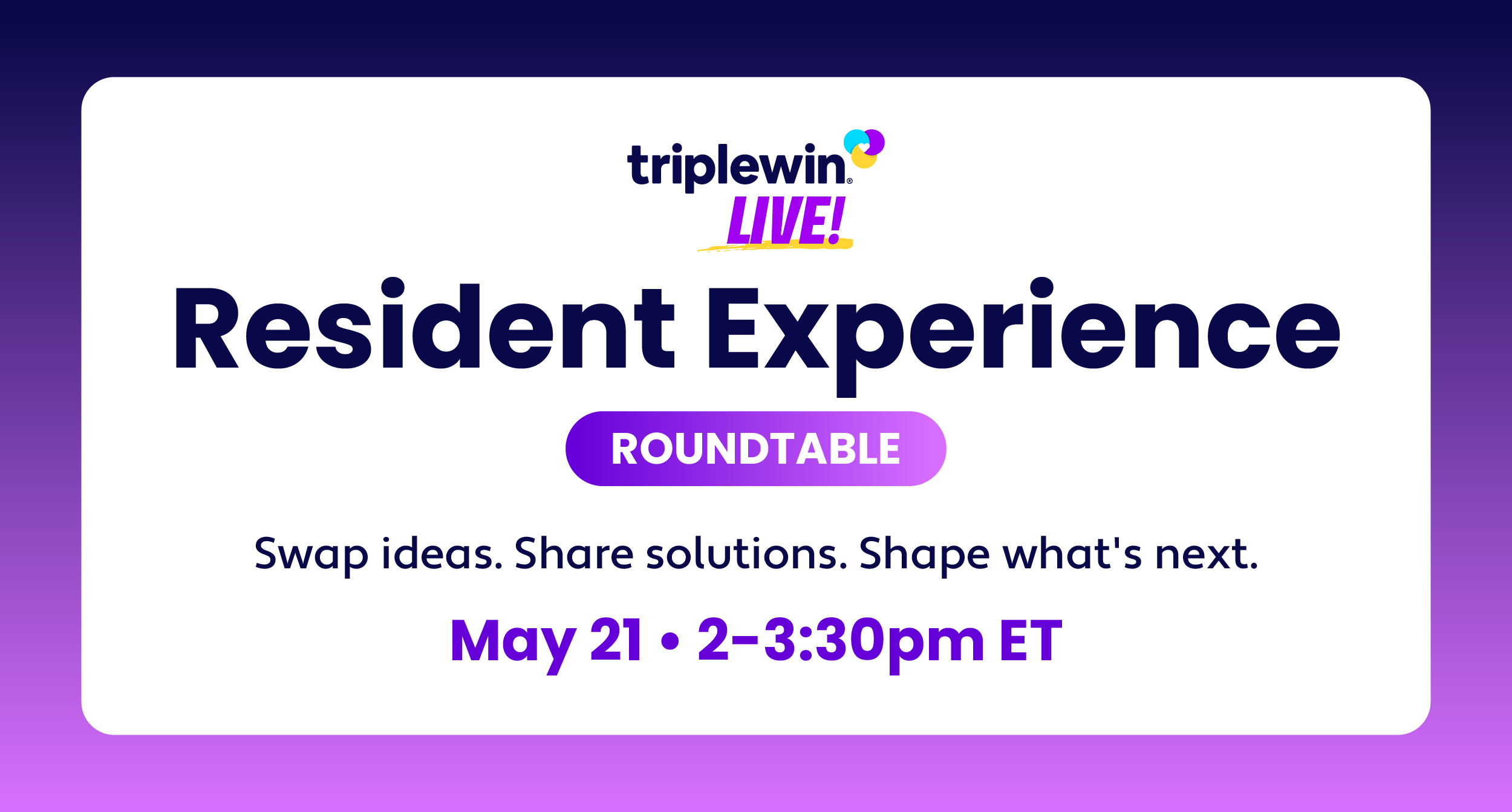 final_TWL Resident Experience Roundtable Email Header