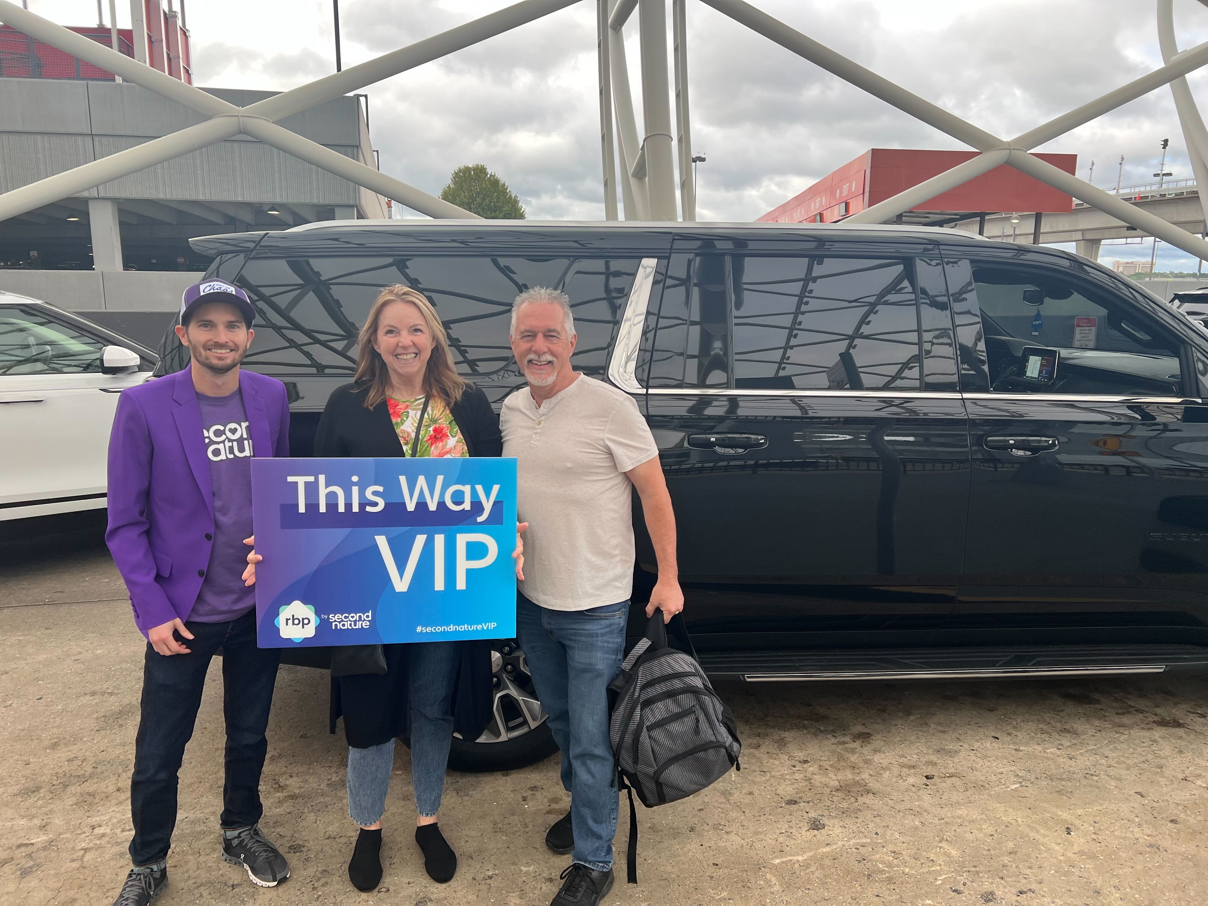 two property managers meet their VIP pick up